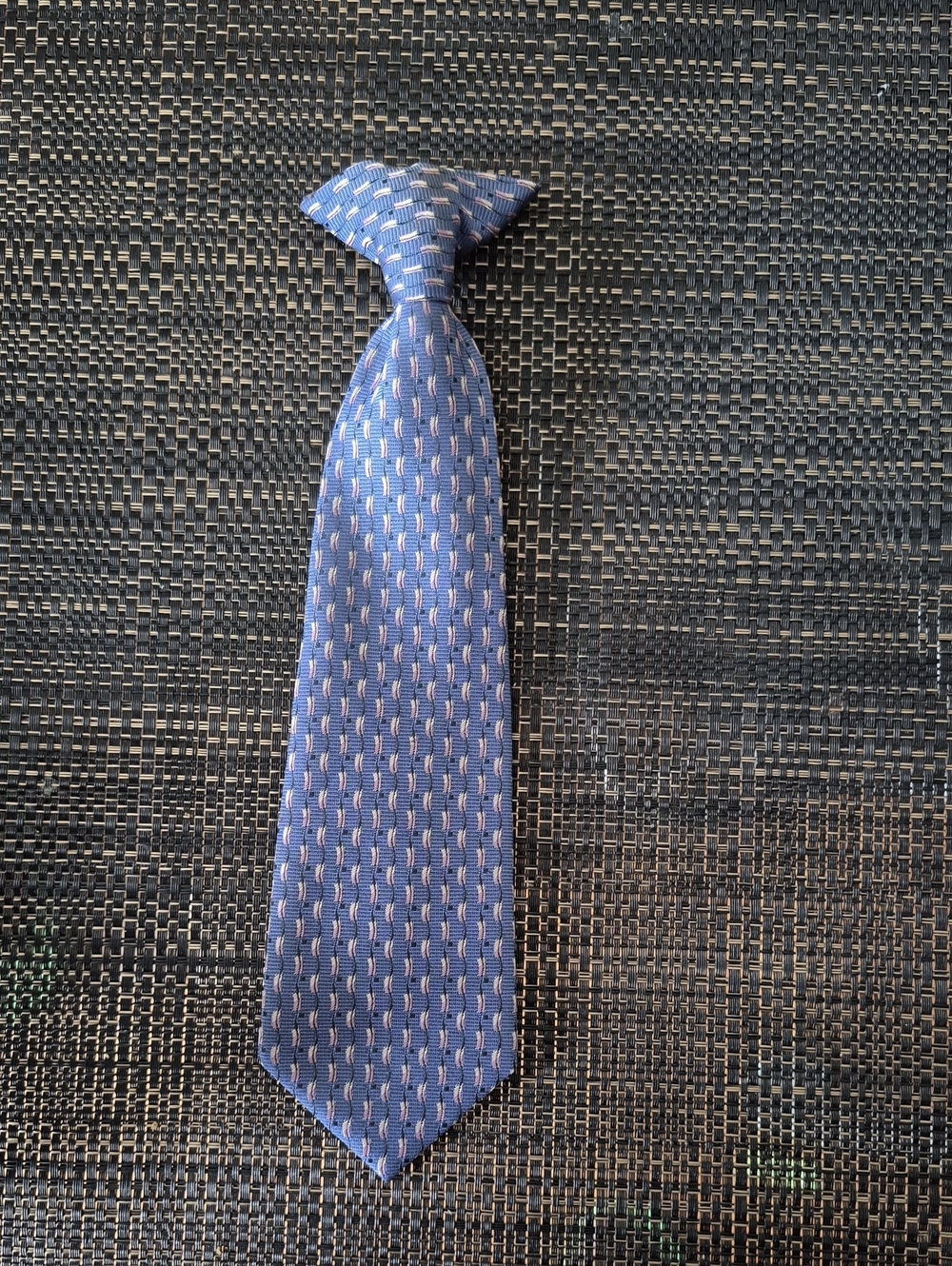 Classic Blue Patterned Toddlers Tie